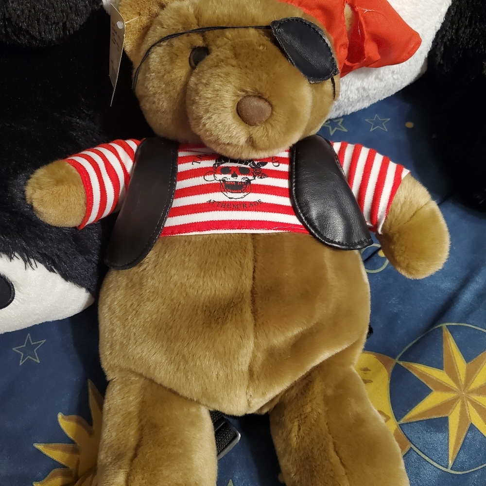 Treasure Island Casino Hotel Las Vegas Teddy Bear Pirate Backpack Tote Bag NWT